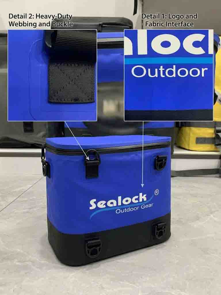 TPU-coated cooler bag shell with high-frequency welded seam and no needle holes
